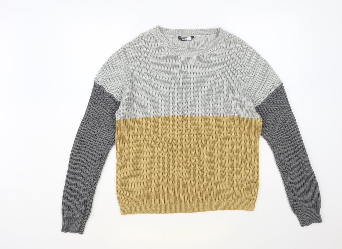 Womens UK Size L PEP & Co Grey Pullover Jumper