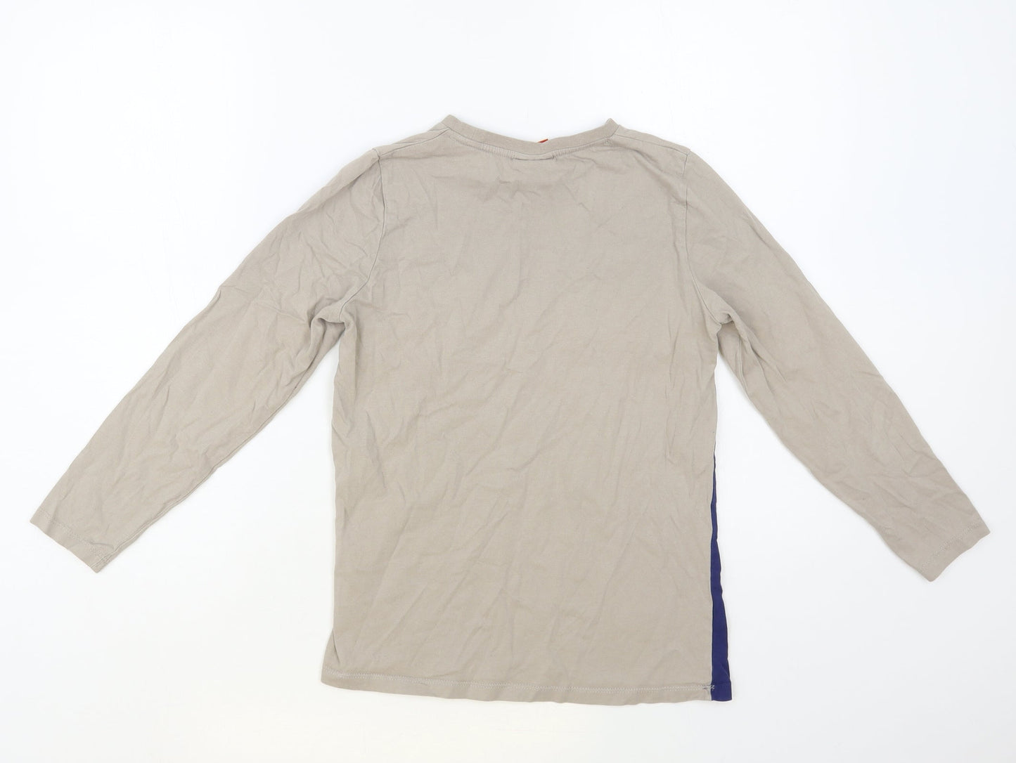 Ellesse Boys Beige Colourblock Cotton Pullover T-Shirt Size 10-11 Years Crew Neck Pullover