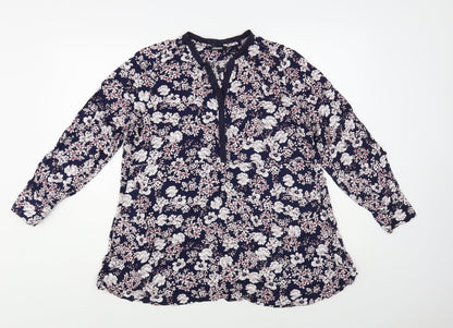 Womens UK Size M Olsen Blue Basic Blouse
