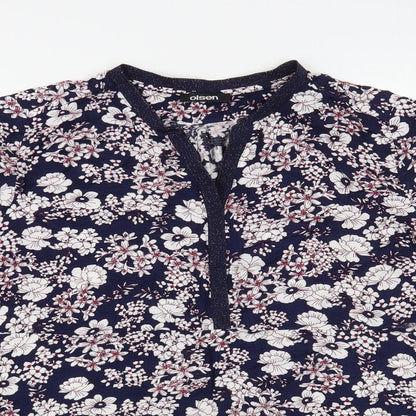 Womens UK Size M Olsen Blue Basic Blouse