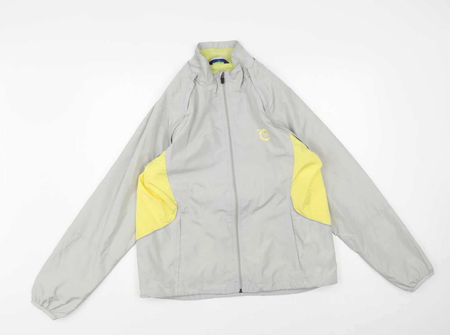 Movement Session Womens Grey Windbreaker Jacket Size 16 Zip