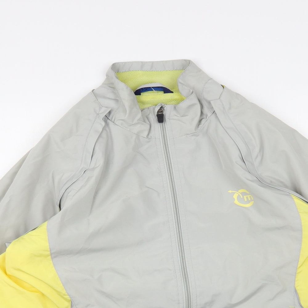 Movement Session Womens Grey Windbreaker Jacket Size 16 Zip