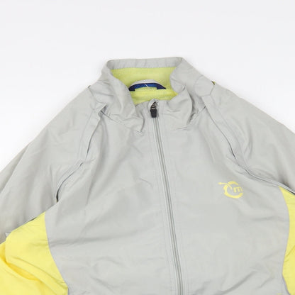 Movement Session Womens Grey Windbreaker Jacket Size 16 Zip