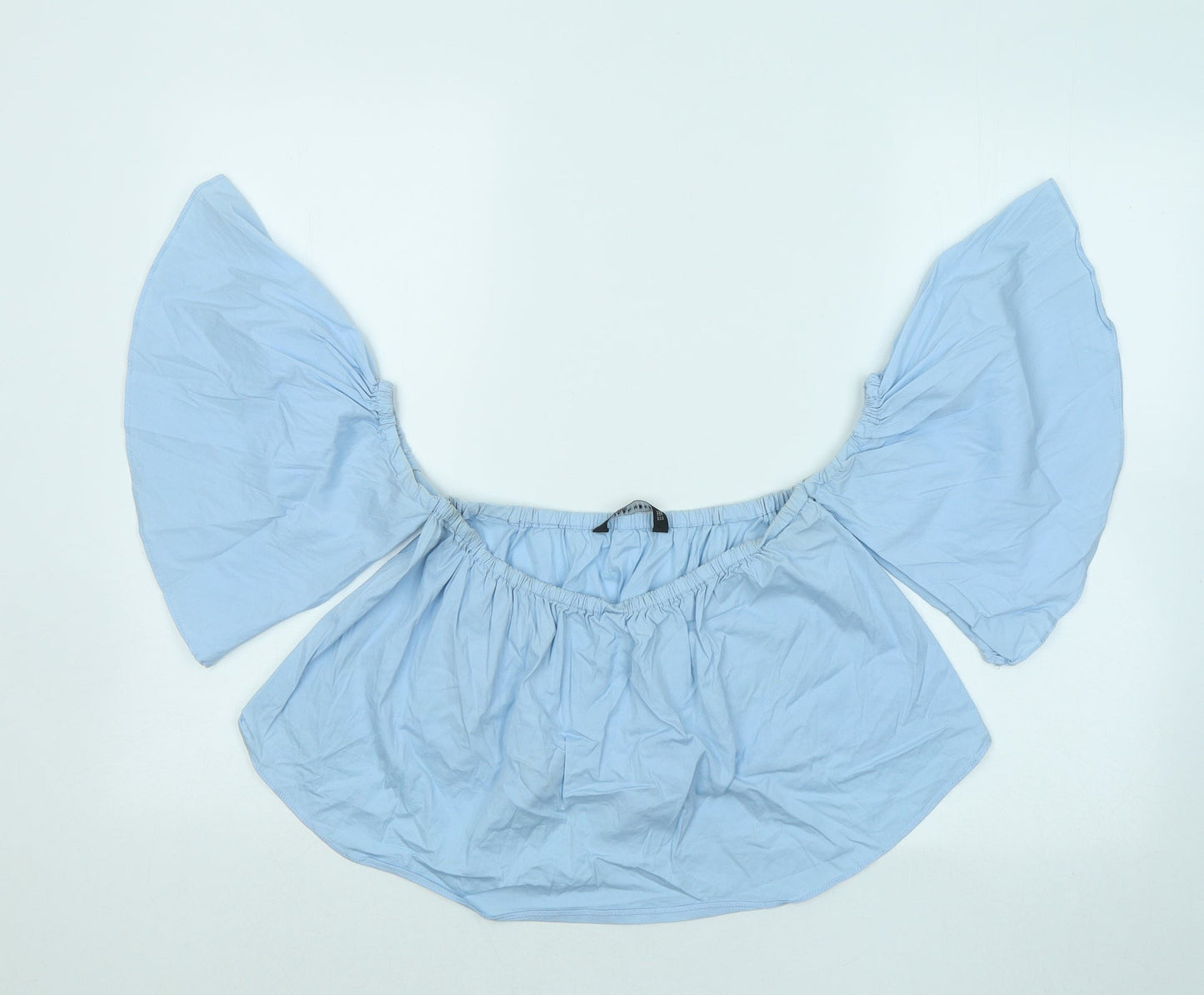 Womens UK Size XS Zara Blue Basic T-Shirt