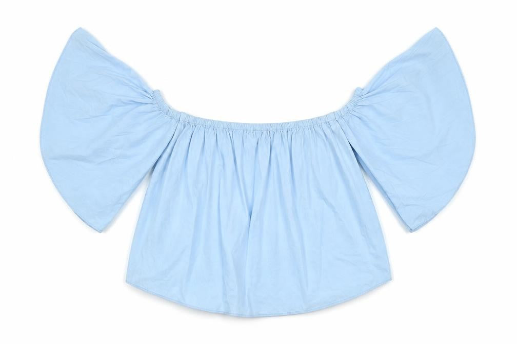 Womens UK Size XS Zara Blue Basic T-Shirt
