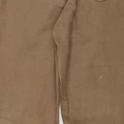 Hammond & Co Mens Brown Cotton Straight Jeans Size 36 in L31 in Regular Zip