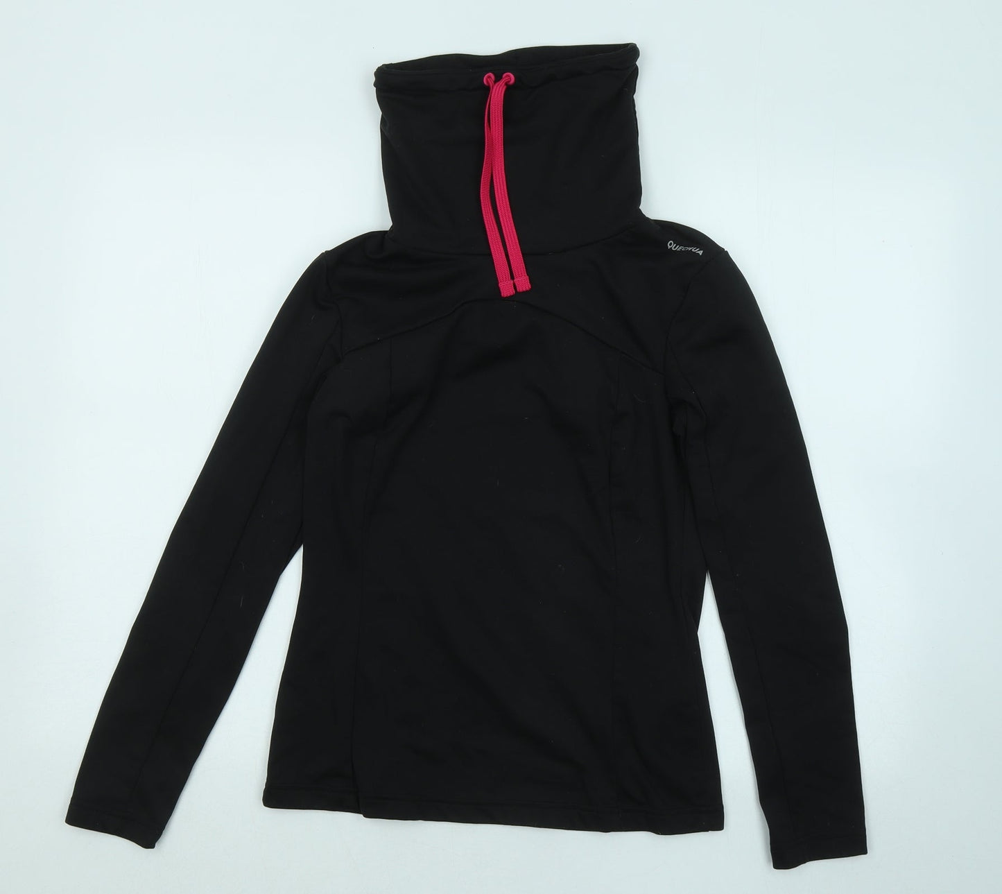 DECATHLON Womens Black Cotton Pullover Sweatshirt Size S Pullover