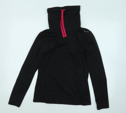 DECATHLON Womens Black Cotton Pullover Sweatshirt Size S Pullover