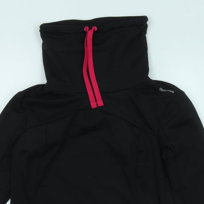 DECATHLON Womens Black Cotton Pullover Sweatshirt Size S Pullover