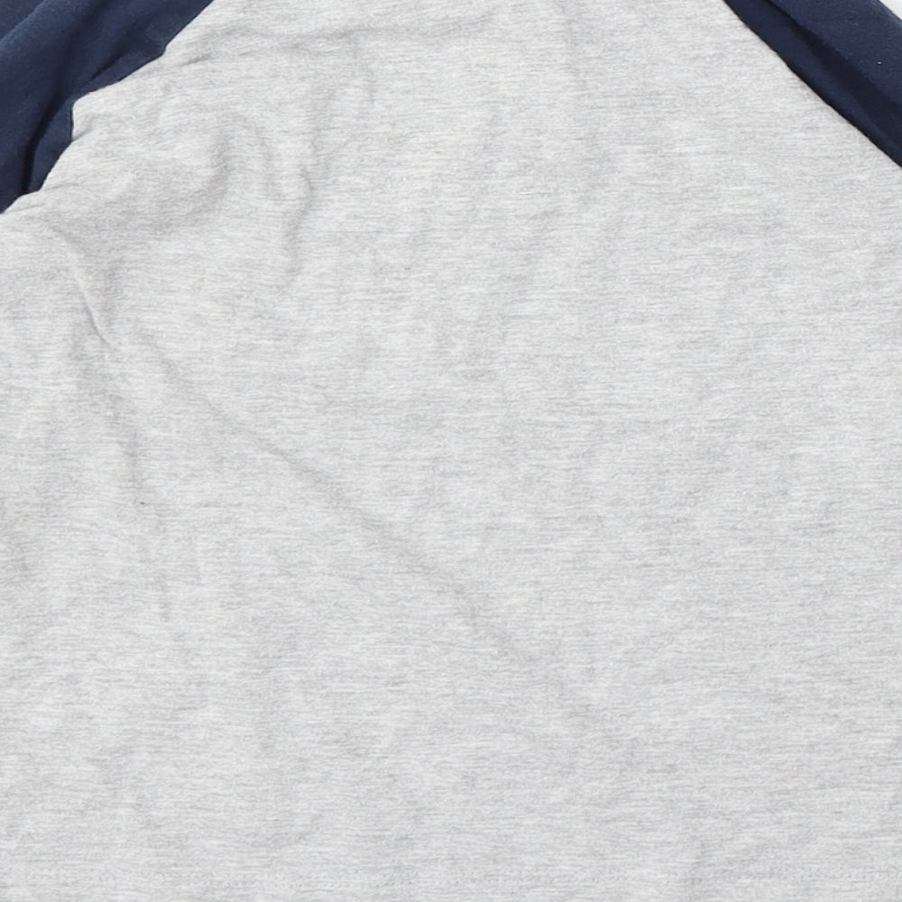 Dunnes Stores Boys Grey Cotton Basic T-Shirt Size 7 Years Round Neck - The One and Only