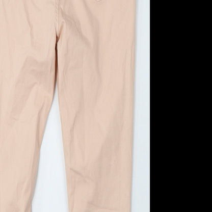 Womens UK Size 34 in Preworn Regular Fit Cropped Pink Jeans