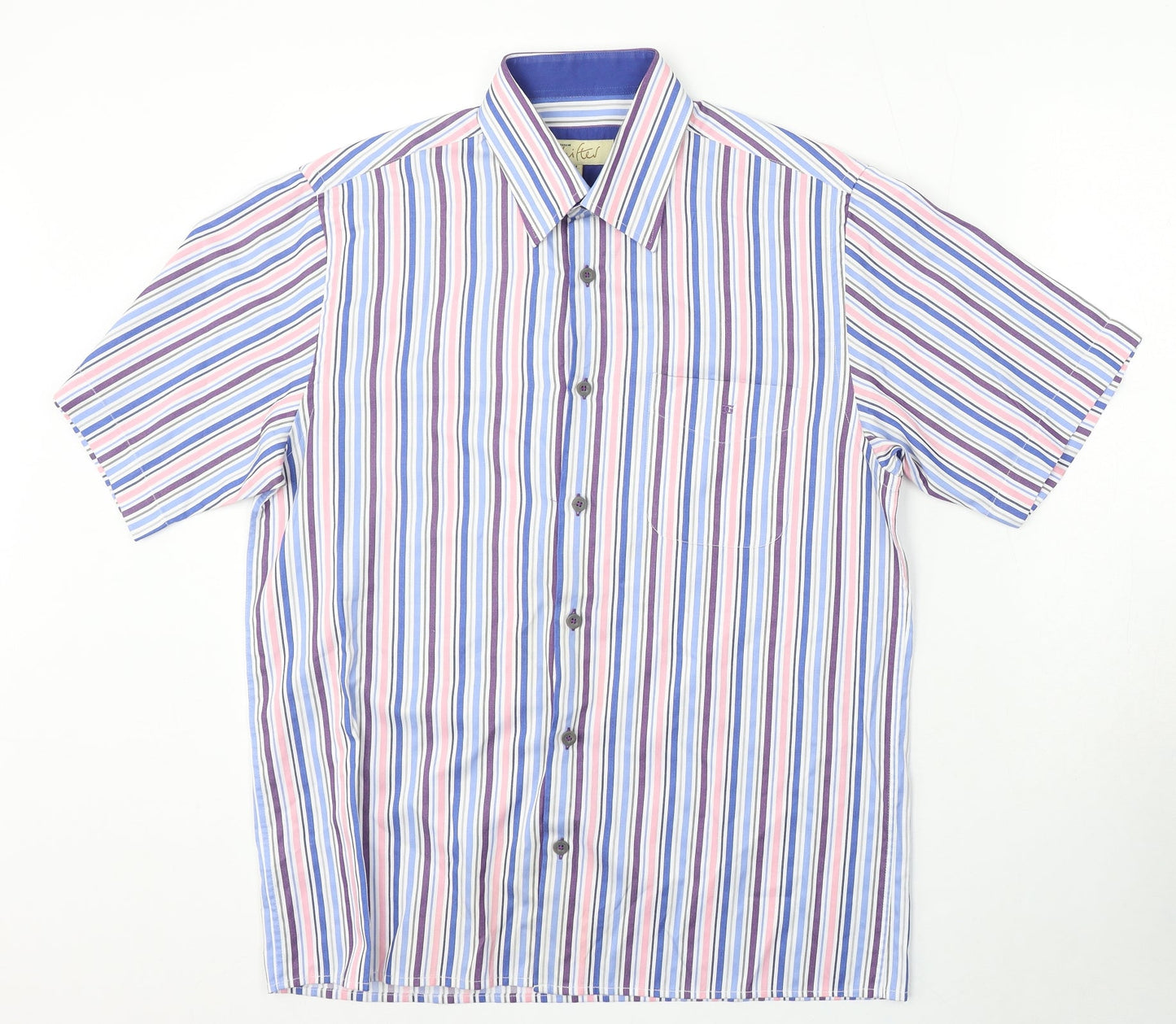 Mens UK Size M Daniel Graham Multicoloured  Button-Up Short Sleeve Casual Shirt