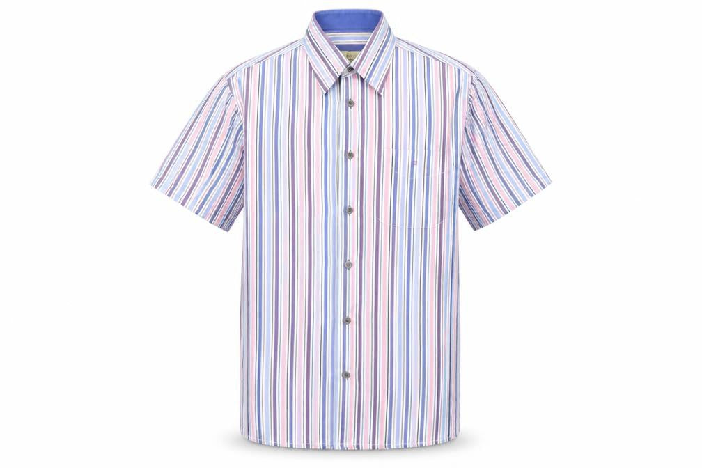 Mens UK Size M Daniel Graham Multicoloured  Button-Up Short Sleeve Casual Shirt