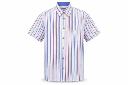 Mens UK Size M Daniel Graham Multicoloured  Button-Up Short Sleeve Casual Shirt