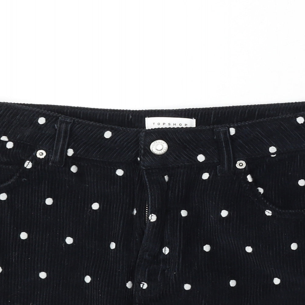 Womens UK Size 10 Topshop A-Line Corduroy Skirt