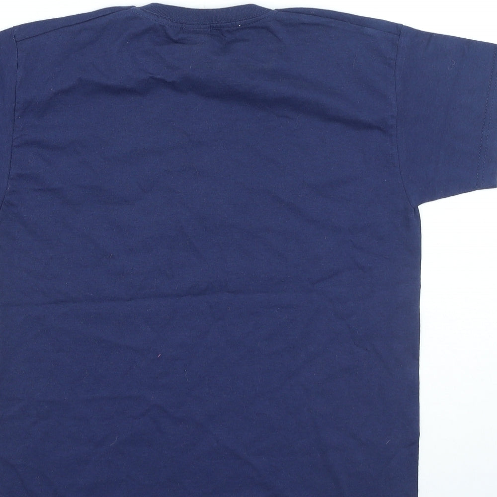 Fruit of the Loom Boys Blue Cotton Basic Casual Size 7-8 Years Round Neck Pullover - CONAN