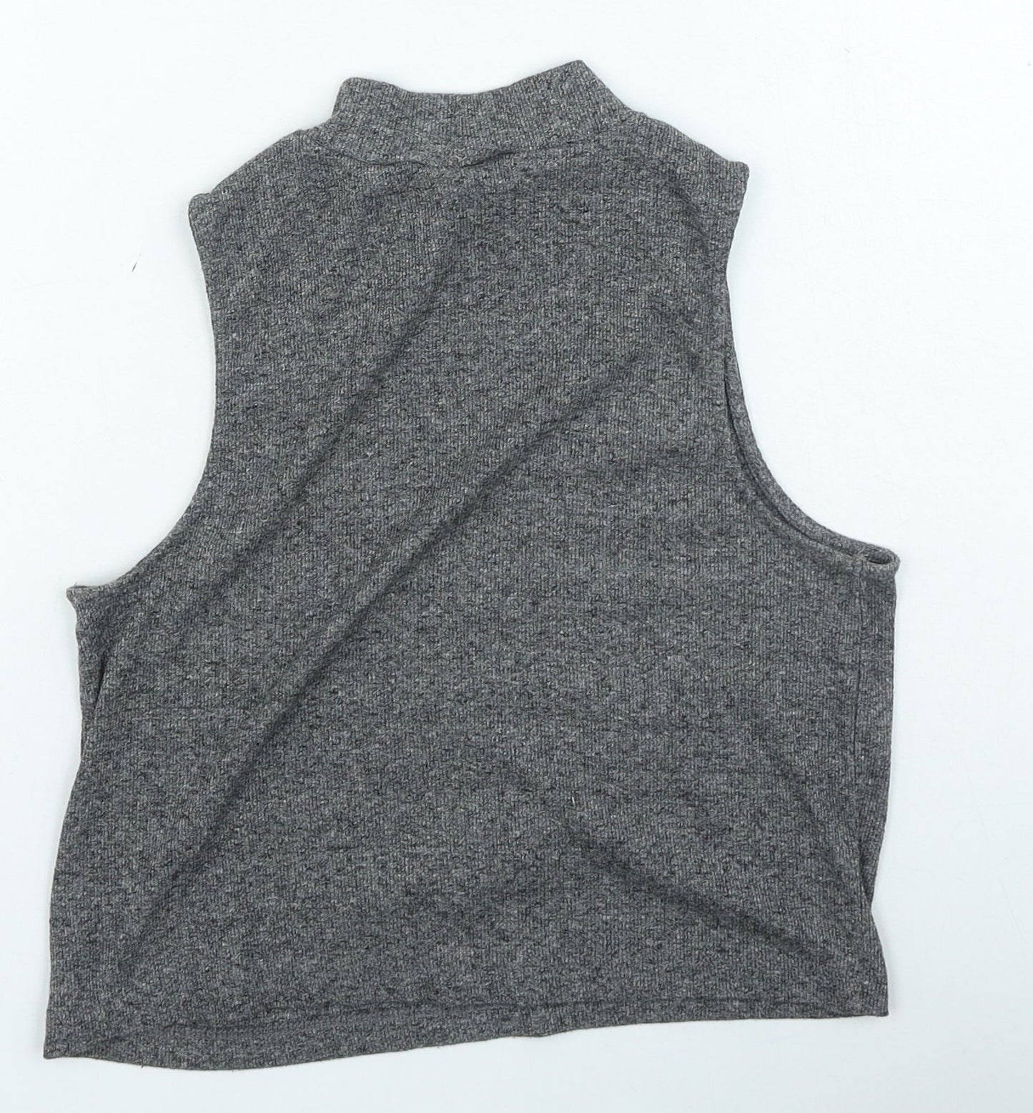 Womens UK Size M H&M Grey Cropped Tank