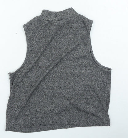 Womens UK Size M H&M Grey Cropped Tank