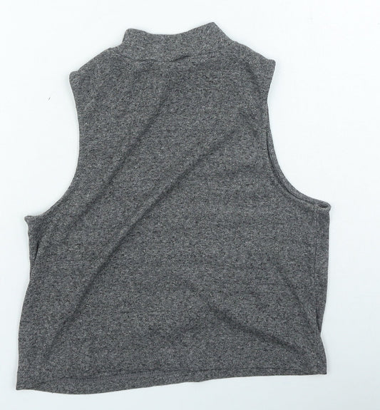 Womens UK Size M H&M Grey Cropped Tank