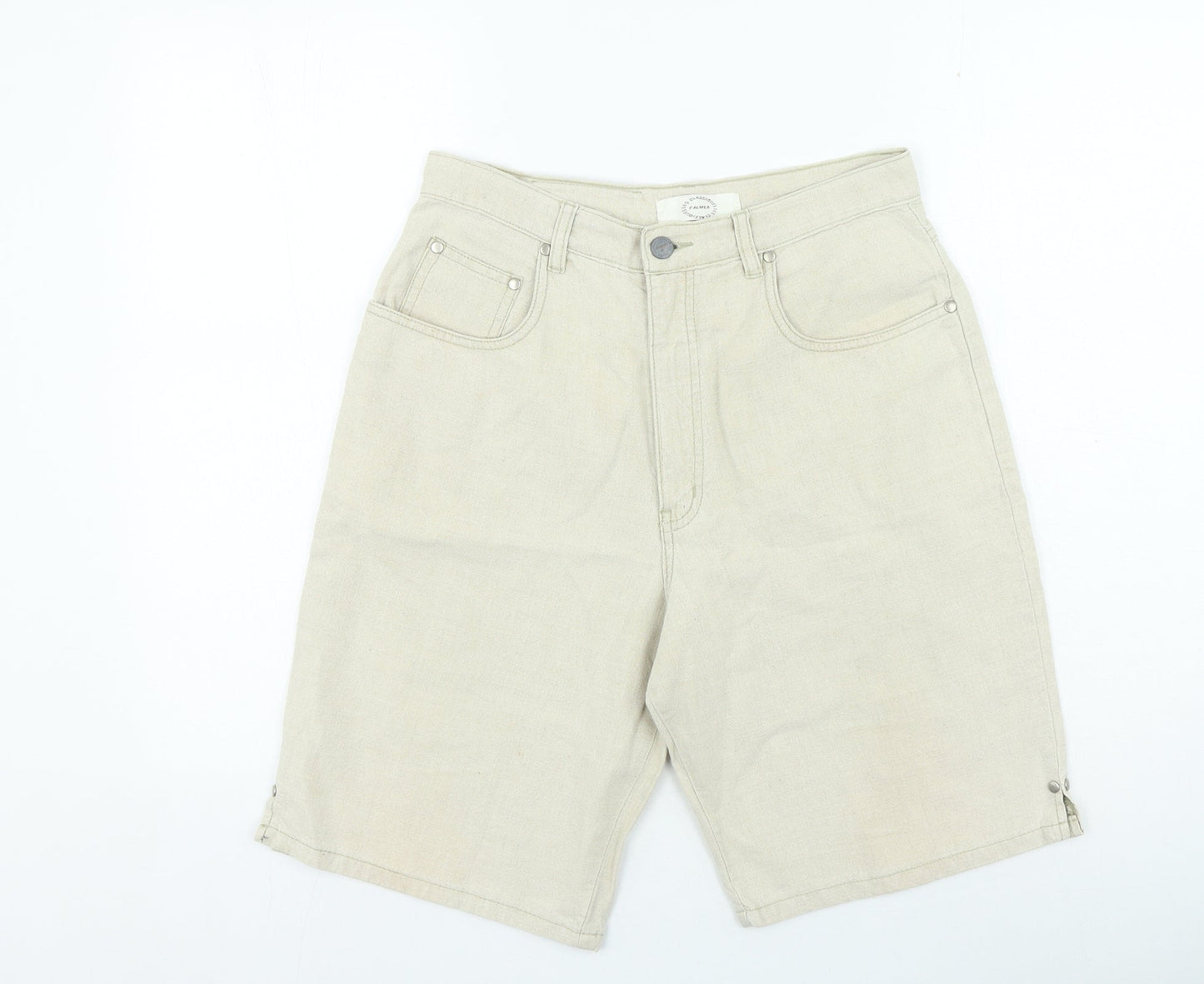 Classique Womens Beige Cotton Cropped Jeans Size 28 in L20 in Regular Zip