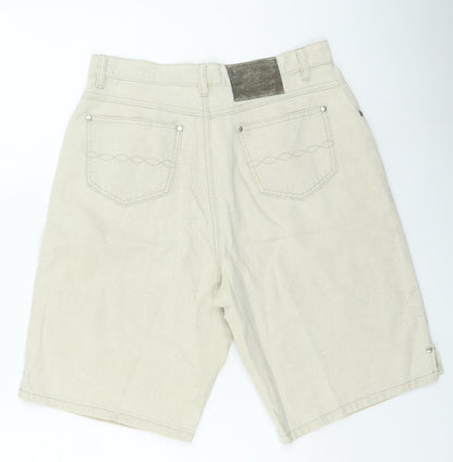 Classique Womens Beige Cotton Cropped Jeans Size 28 in L20 in Regular Zip