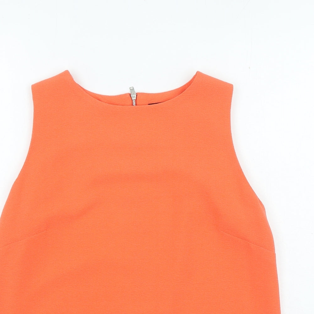 F&F Womens Orange Polyester Camisole Tank Size 12 Round Neck