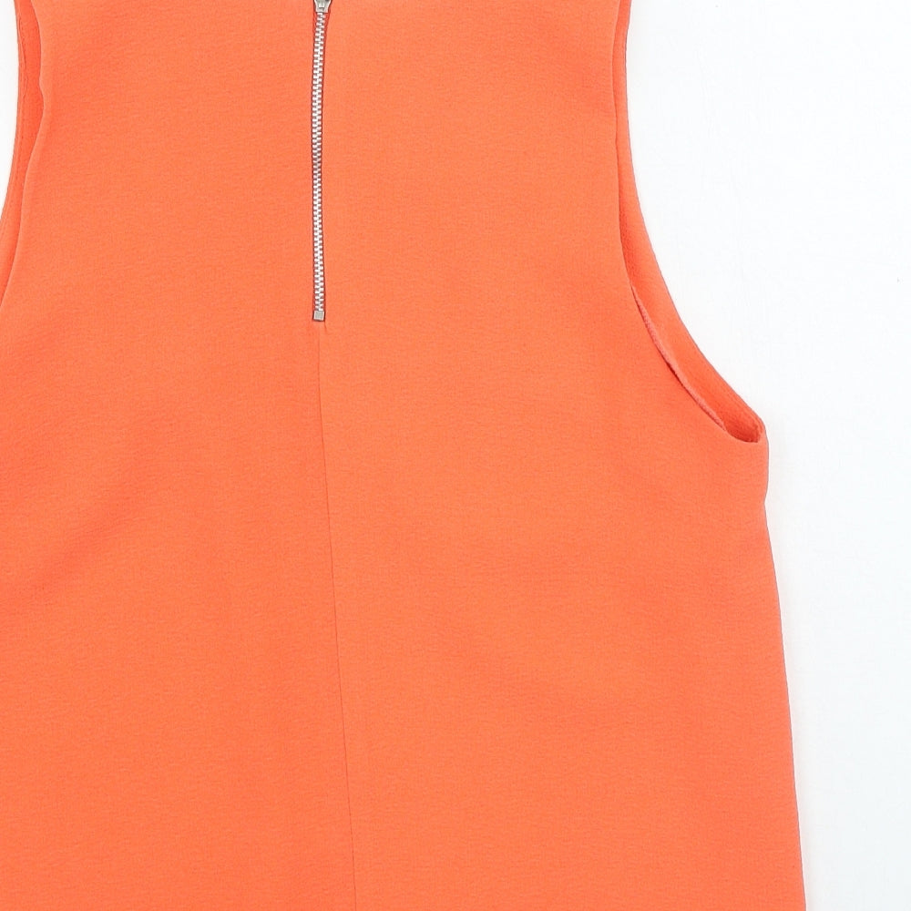 F&F Womens Orange Polyester Camisole Tank Size 12 Round Neck