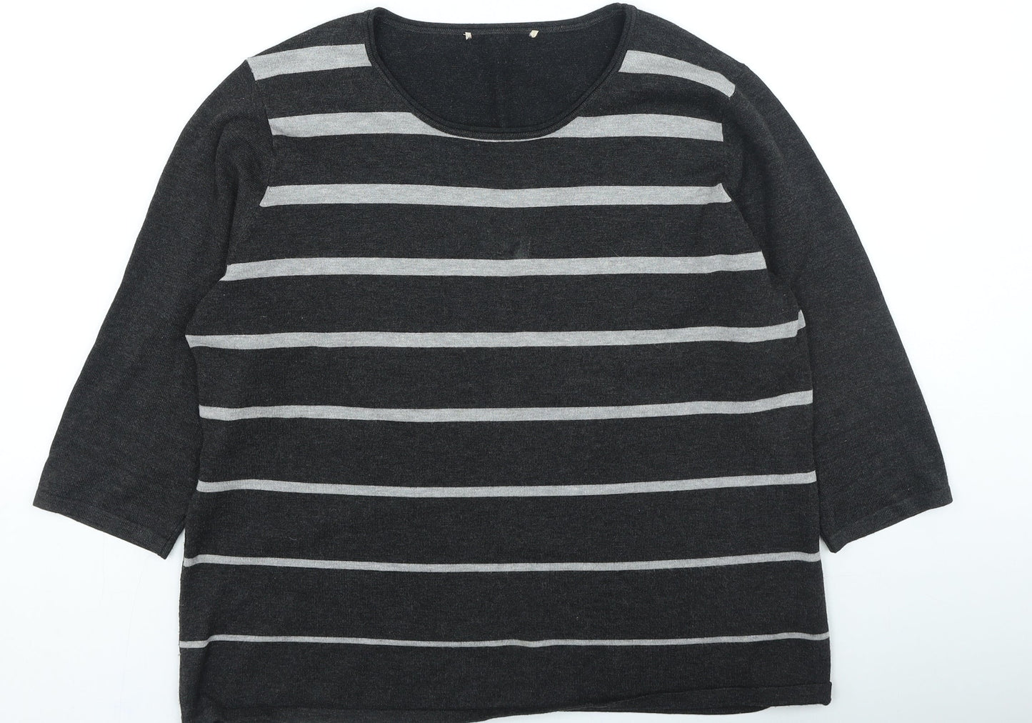 Womens UK Size L Preworn Grey Pullover Jumper