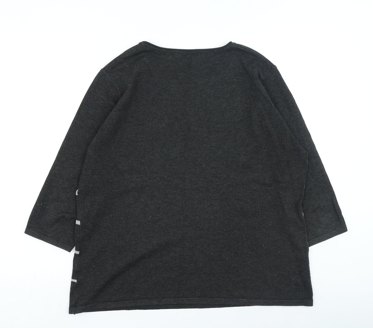 Womens UK Size L Preworn Grey Pullover Jumper