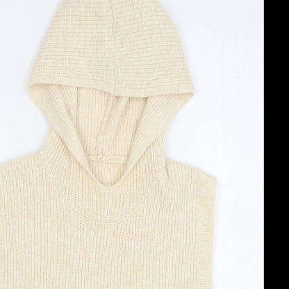 Primark Womens Beige Polyester Cape Hoodie One Size Pullover