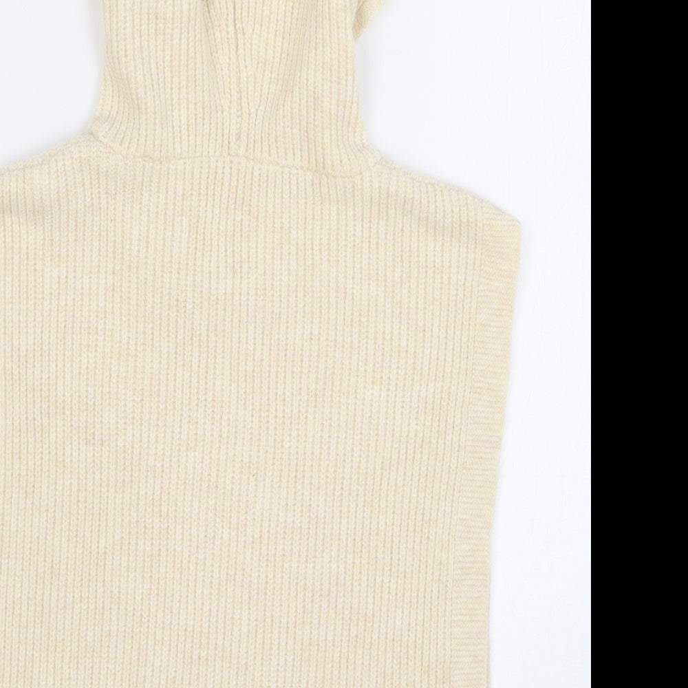 Primark Womens Beige Polyester Cape Hoodie One Size Pullover