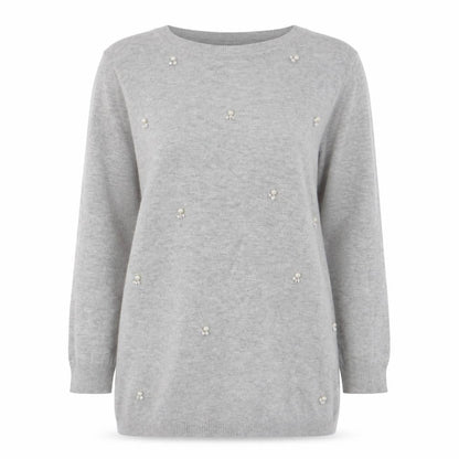 Womens UK Size 10 F&F Grey Pullover Jumper