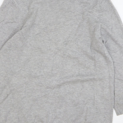 F&F Womens Grey Round Neck Viscose Pullover Jumper Size 10
