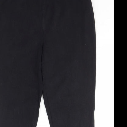 FOREVER 21 Womens Black Cotton Capri Trousers Size L L21.5 in Regular