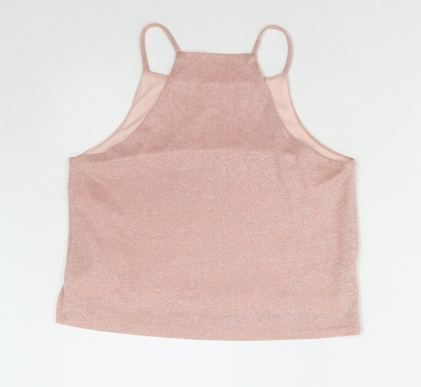 First and I Womens Pink Viscose Camisole Tank Size S Square Neck