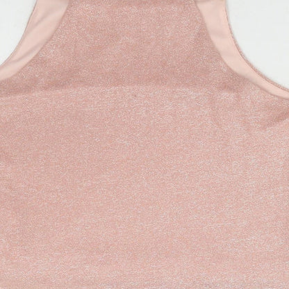 First and I Womens Pink Viscose Camisole Tank Size S Square Neck
