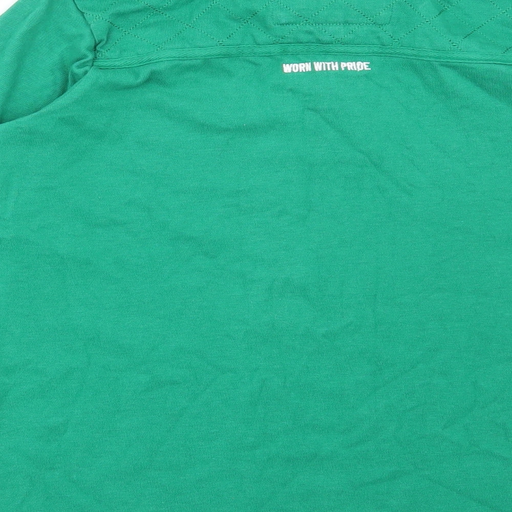 Rugby Heritage Boys Green Cotton Basic Polo Size 11-12 Years Collared Button - Ireland
