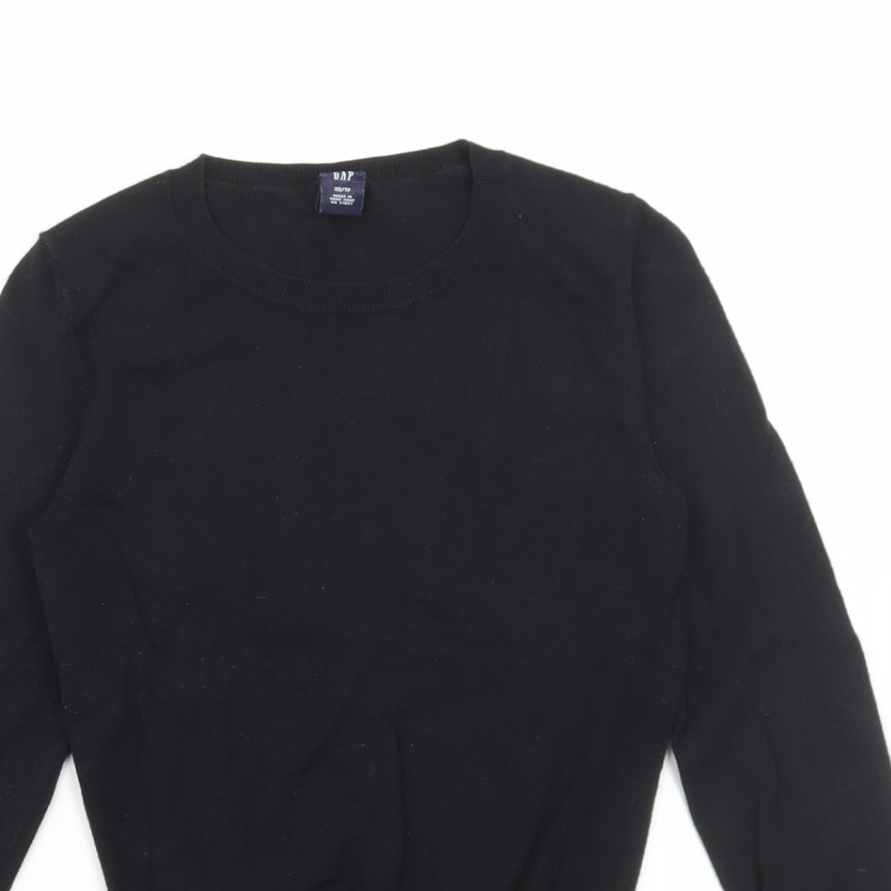 Gap Womens Black Round Neck Rayon Pullover Jumper Size XS
