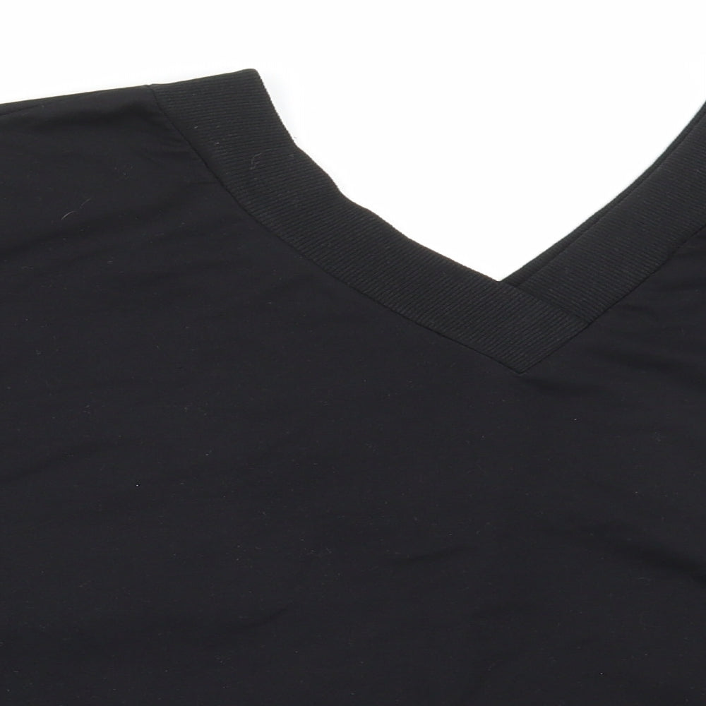 SheIn Womens Black Cotton Pullover Sweatshirt Size S Pullover - Angel Wings