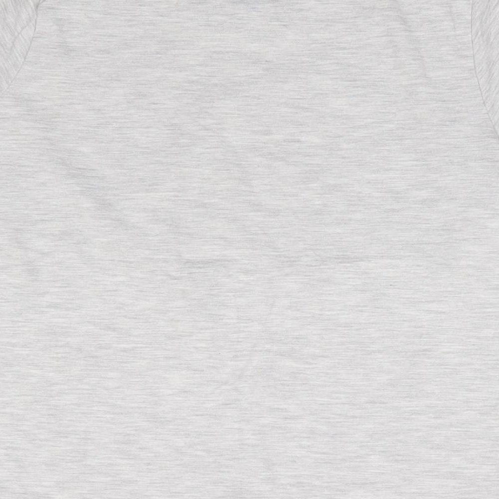 Marks and Spencer Boys Grey Cotton Basic T-Shirt Size 7-8 Years Round Neck Pullover - Space Jam
