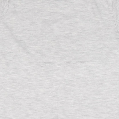 Marks and Spencer Boys Grey Cotton Basic T-Shirt Size 7-8 Years Round Neck Pullover - Space Jam