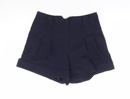 Miss Selfridge Womens Blue Polyester Sailor Shorts Size 8 L4 in Regular Zip