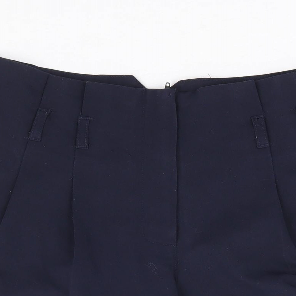 Miss Selfridge Womens Blue Polyester Sailor Shorts Size 8 L4 in Regular Zip