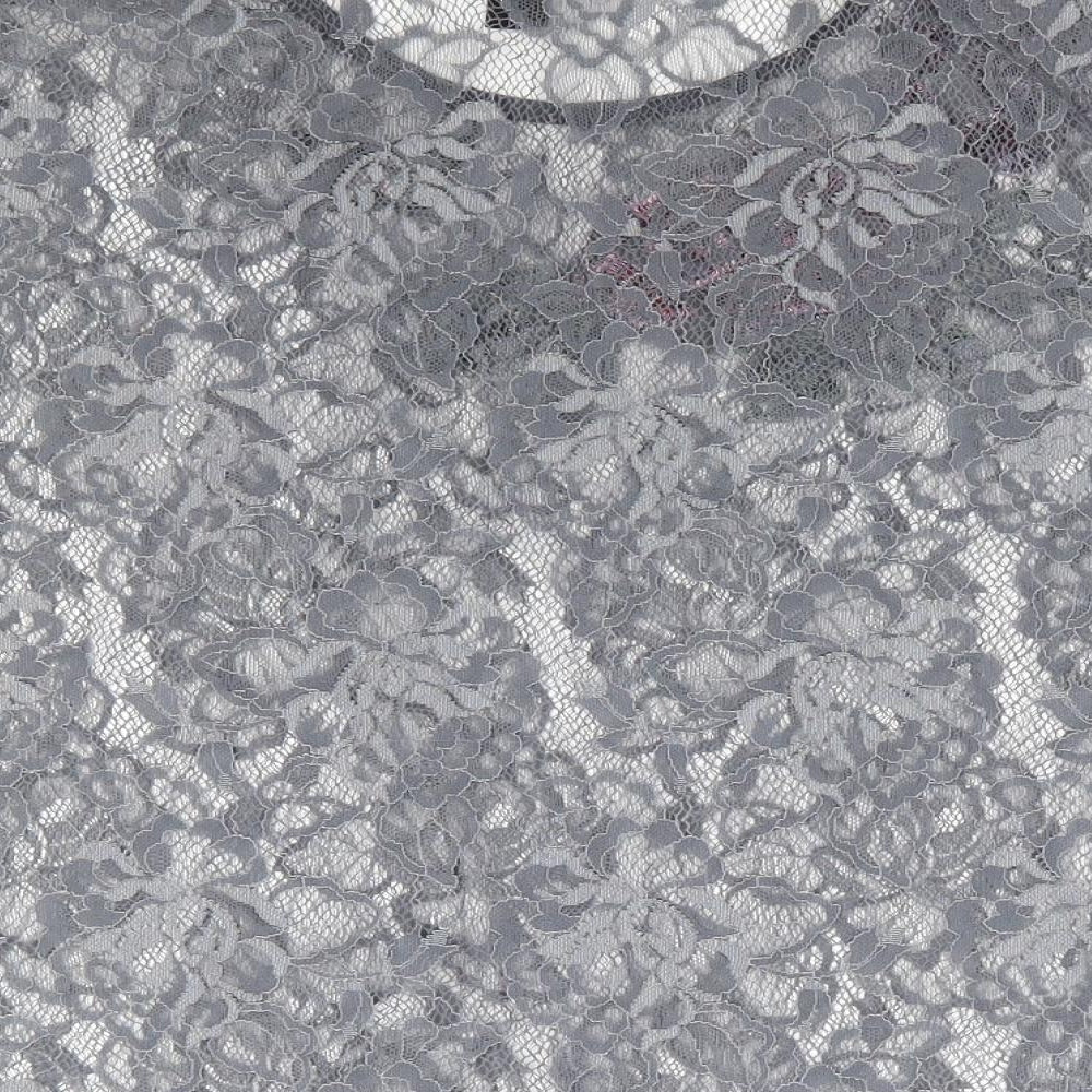 Womens UK Size 12 New Look Grey Cropped T-Shirt