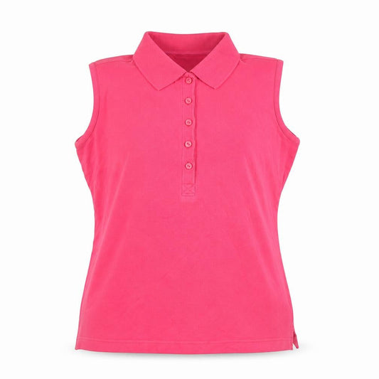 Womens UK Size 14 Green Lamb Pink Basic Polo