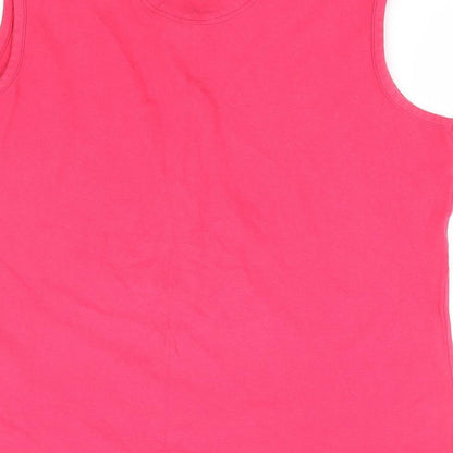 Womens UK Size 14 Green Lamb Pink Basic Polo