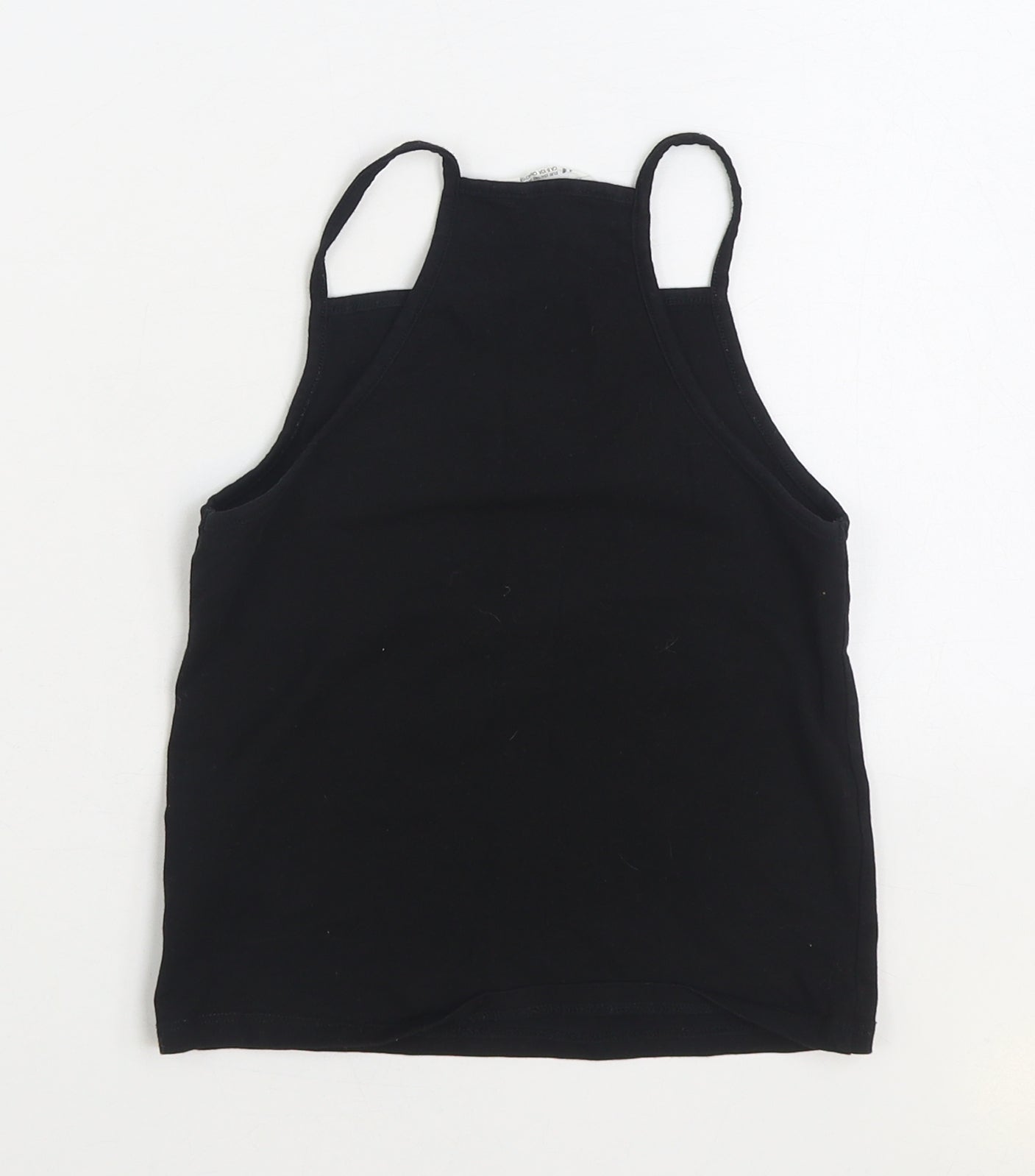 H&M Girls Black Cotton Camisole Tank Size 9-10 Years Square Neck Pullover - Venice Beach