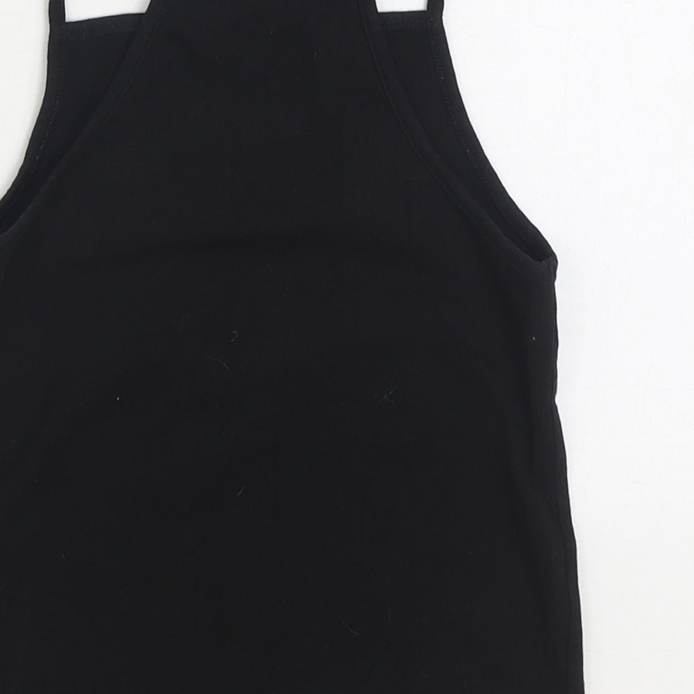 H&M Girls Black Cotton Camisole Tank Size 9-10 Years Square Neck Pullover - Venice Beach