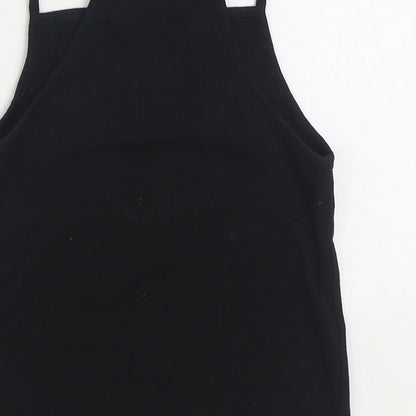 H&M Girls Black Cotton Camisole Tank Size 9-10 Years Square Neck Pullover - Venice Beach
