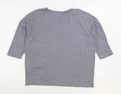 Womens UK Size 14 Bonmarché Grey Basic Blouse